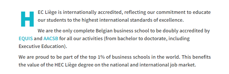 全球TOP1%!报读HEC列日高商在职硕博不得不提的权威认证