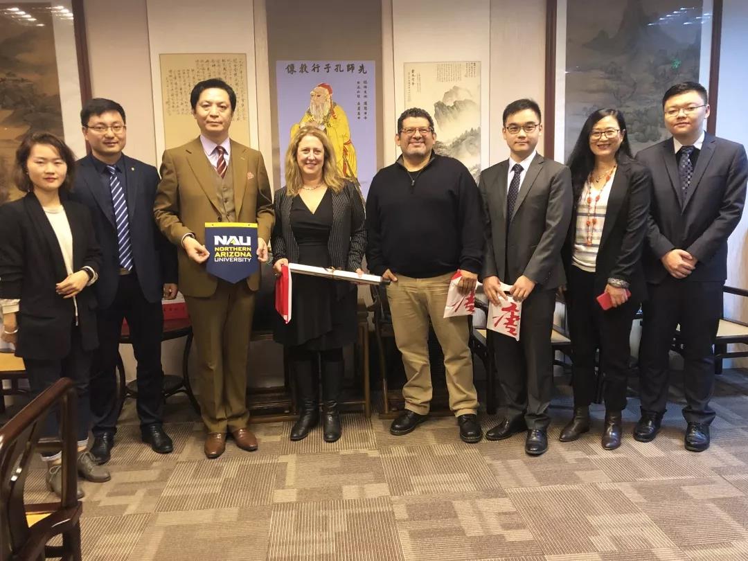 美国北亚利桑那大学(NAU)领导访问富有国际教育集团，双方合作推出全新在职学位项目