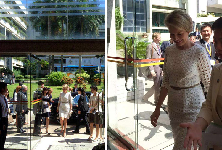 富有国际总经理Joan Zhou陪同比利时王后玛蒂尔德陛下前往深大